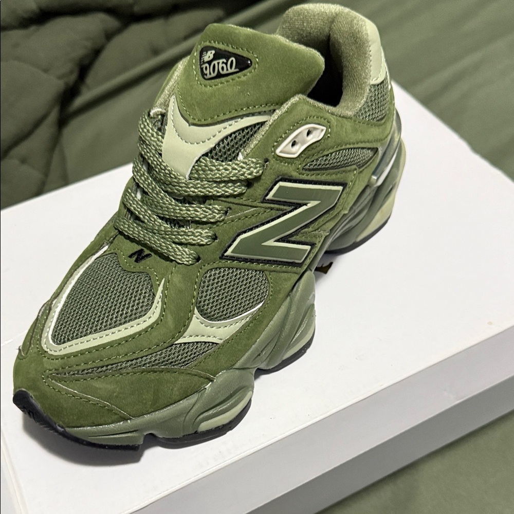 New Balance 9060 Olive Green Sneakers
